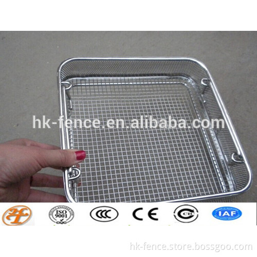 SS woven,welded shallow wire mesh basket direct factory